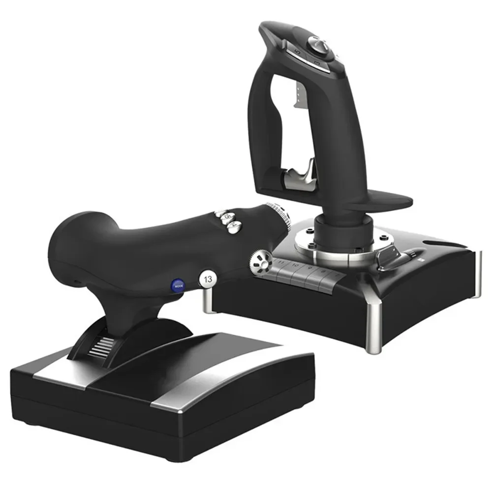 

Computer Flight Control Simulator Left Right Double Hands Game Joystick Gamepad Vibration Programming Real Experience Flying USB