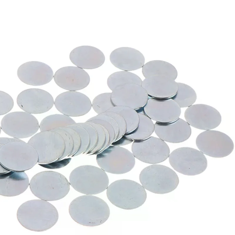 NEW 50/100Pcs Ultra-thin Round Galvanized Sheet Iron Sheet For DIY Handmade Make Accessories