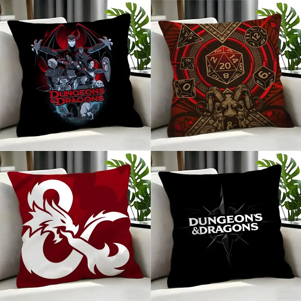 game Dungeons & Dragons Cushion Cover Cushion Cover Set 4Pcs 50x50 45x45 40x40 Pillowcase Decorative Sofa Home Decor