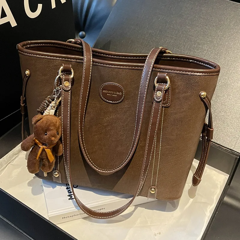 

Подмышки для женщин, новинка 2025, высококачественная сумка-тоут в стиле ретро, большая вместительная универсальная сумка через плечо