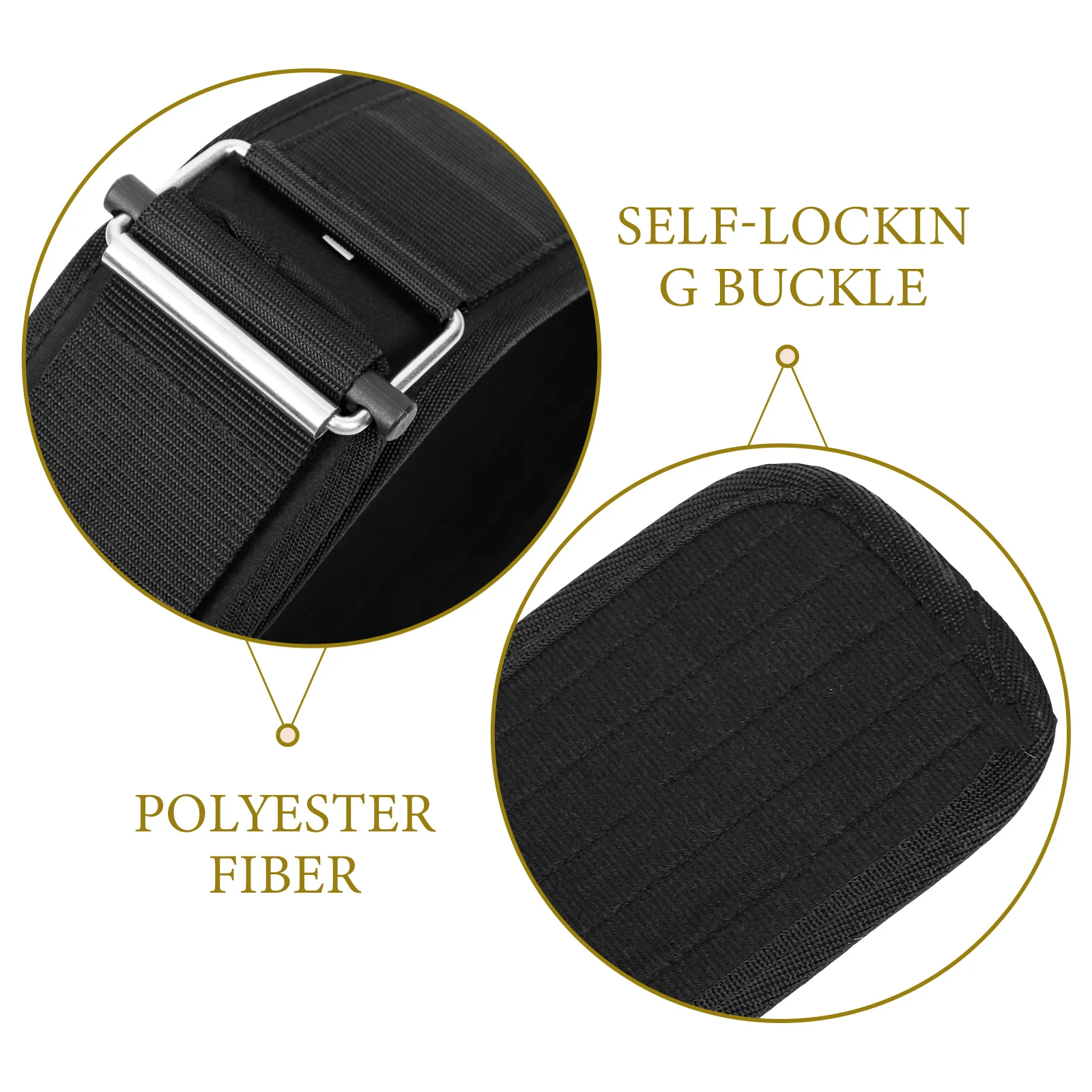 

Weight Lifting Belt Waist Support Gym Protection Belt Bodybuilding Powerlifting Fitness Waistband Durable Polyester for Men