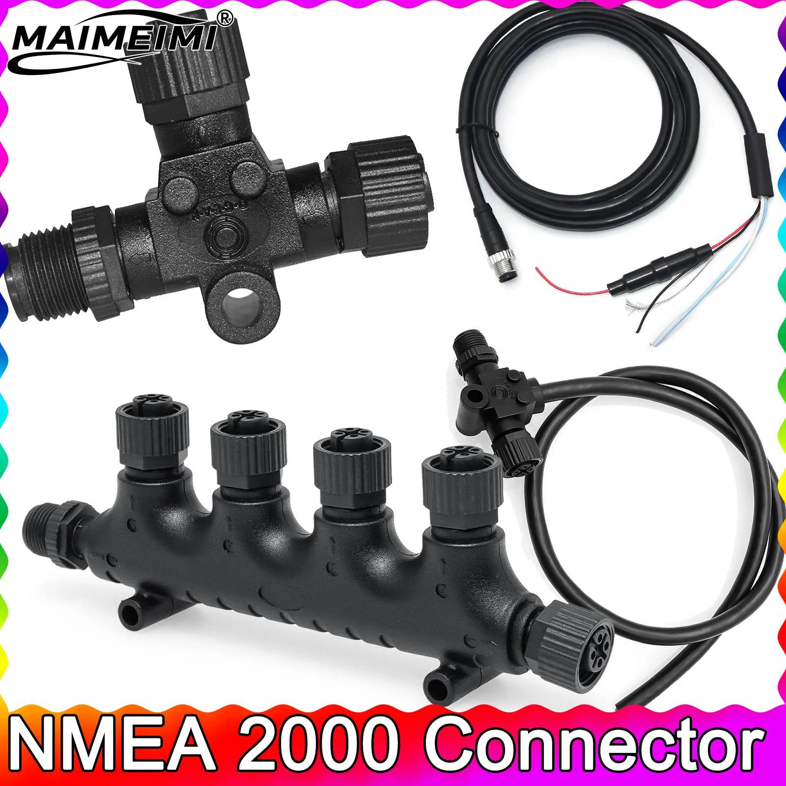 

Адаптер-разъем NMEA2000 для измерения сопротивления терминала, многофункциональный конвертер для кабелей NMEA 2000, разъемы для кабелей длиной 0,5-4 м