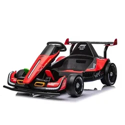 nuovo design go kart elettrico a doppia trazione con batteria 24V 10A alla deriva a 360 gradi con cuscino morbido in EVA e luce lampeggiante fredda per bambini