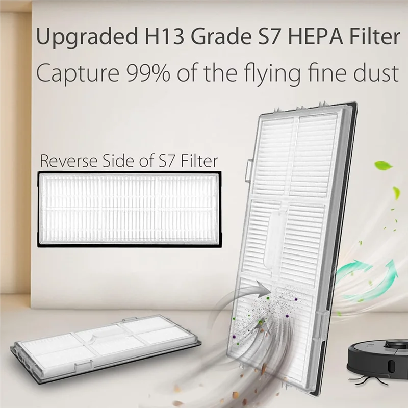 A24p para roborock s7 s7 + s7 maxv, s7 maxv plus t7s t7 plus t7s plus robô aspirador de pó acessórios kit escova filtro esfregões