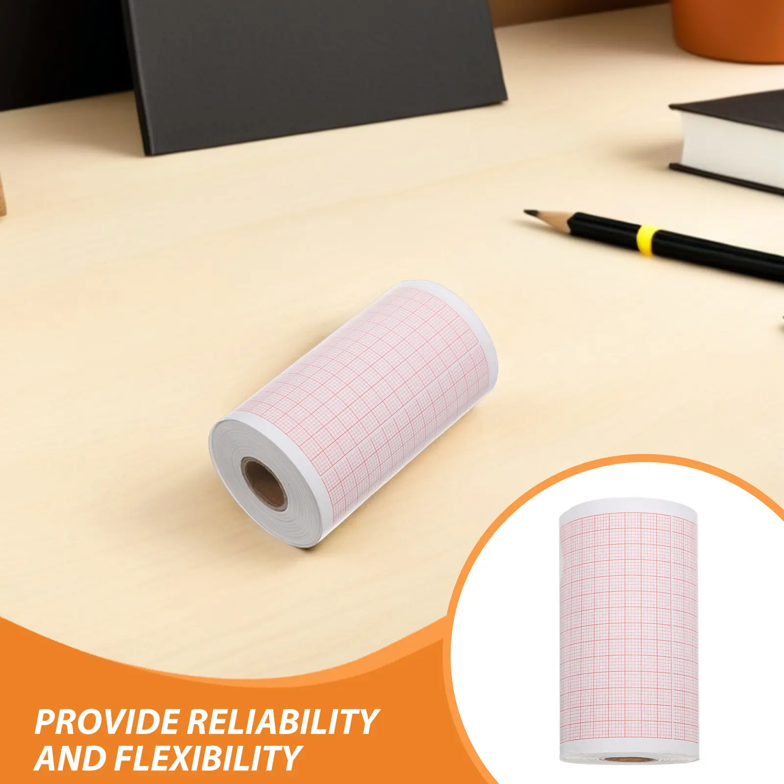 3pcs Blank Ecg Paper 80Mmx20M Red Grid Thermal Roll For Ecg Machine Refill Replacement Diagnostic Recording Sheet view 6