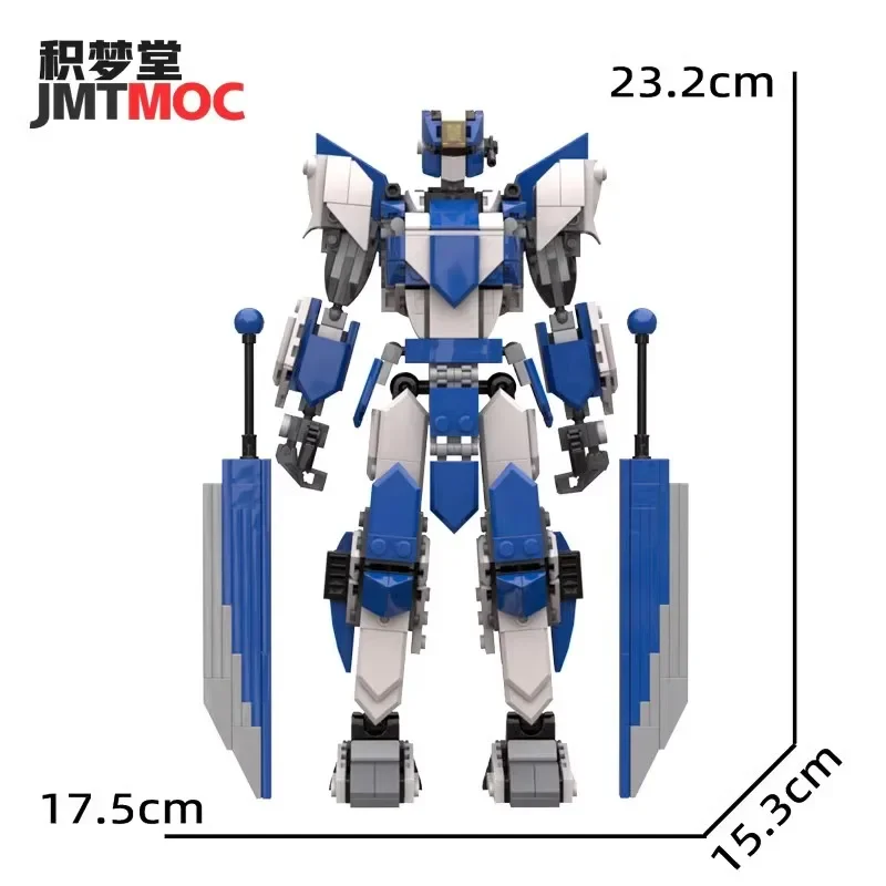 New Double Swordsman MOC Warrior Mecha Building Block Model Children's Educational Hobby Collection Children's Toy Boy Gift