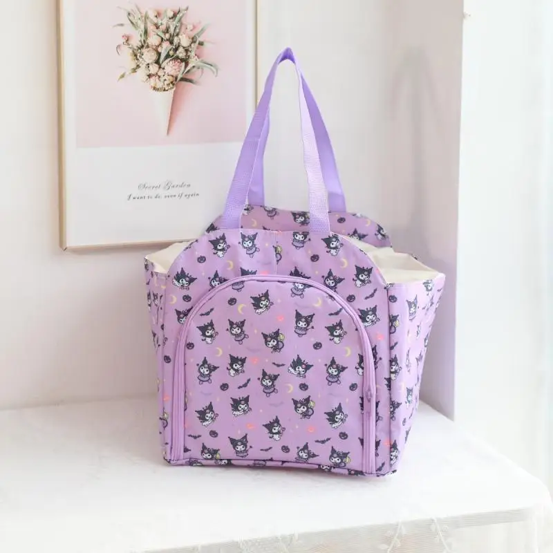 

Kawaii Anime Sanrio Kuromi Cinnamoroll My Melody Hello Kitty Cute Cartoon Oxford Cloth Drawstring Pocket Storage Bag Mommy Bag