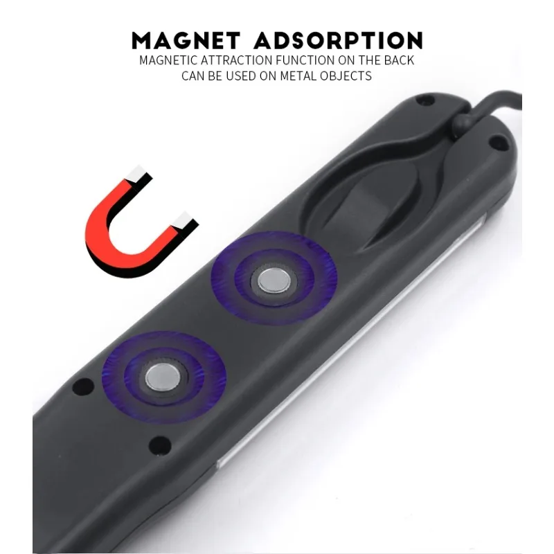 3 Modes Floodlight with Magnetic Base and Hook Rechargeable LED Flashlight Work Light for Car Repair Camping Emergency