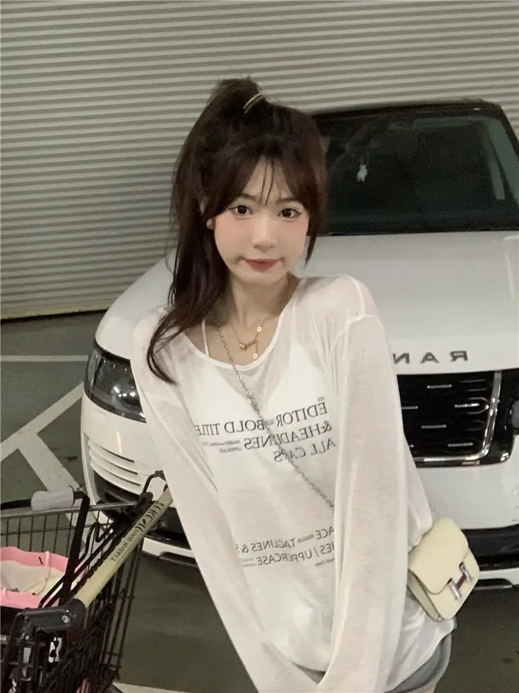 

Long Sleeve T-Shirts Womens Oversized Vintage Harajuku Lace Ruffle Cotton Y2K Aesthetic Gothic Streetwear For Autumn Fashion