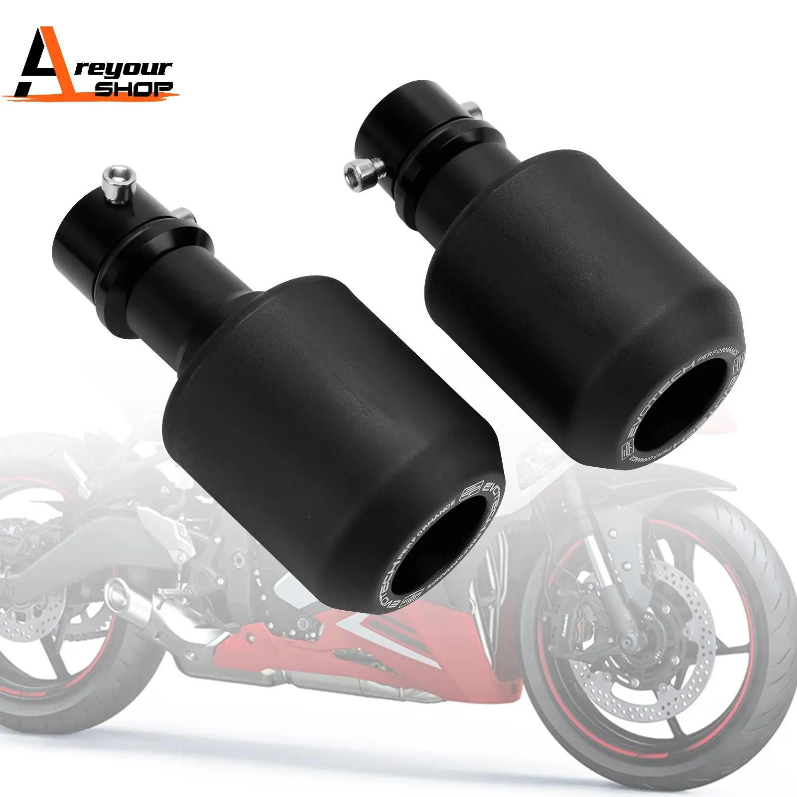 

Cnc Anti-Crash Frame Sliders Protector Black for Kawasaki Zx-25R Zx-4R 2022-2023