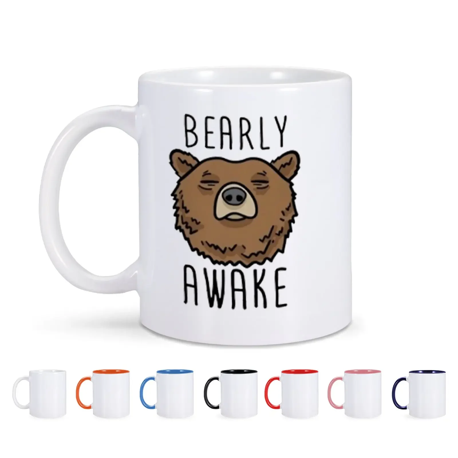 Coffee Mug Bearly Awake Novelty Cup Milk Tea Cups Custom Ceramic Mug Birthday Christmas Best Gift for Friend Mom Home Drinkware