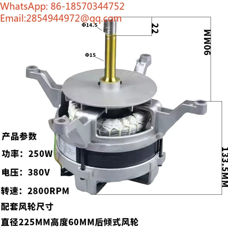 High Temperature Motor KX01-250W Diode Insulated High Temperature Motor 380V