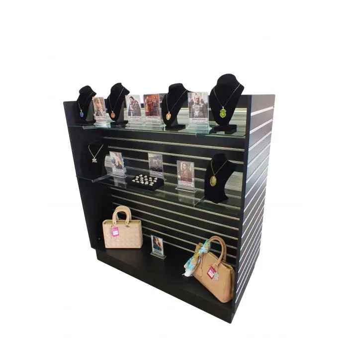 Custom.Custom Ukuran Grosir H Tipe MDF Slatwall Panel Display Stand