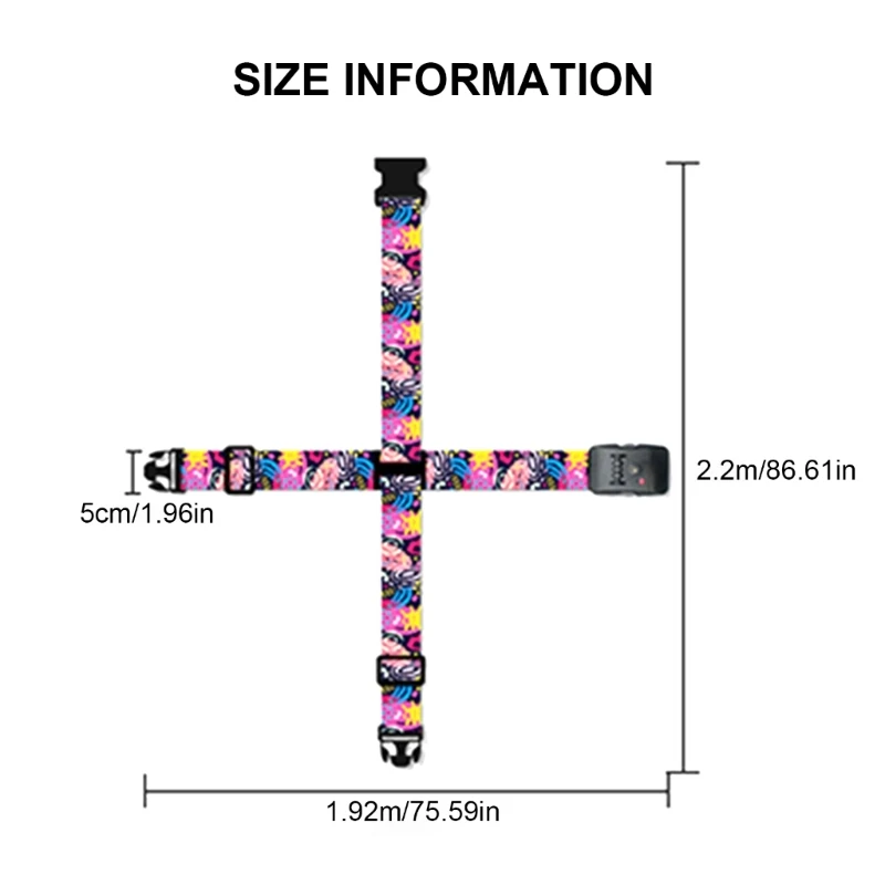 ข้ามสายรัดกระเป๋าเดินทาง 2 ชิ้นชุดเข็มขัดรัดกระเป๋าเดินทางที่ปลอดภัยพร้อมรหัสล็อค