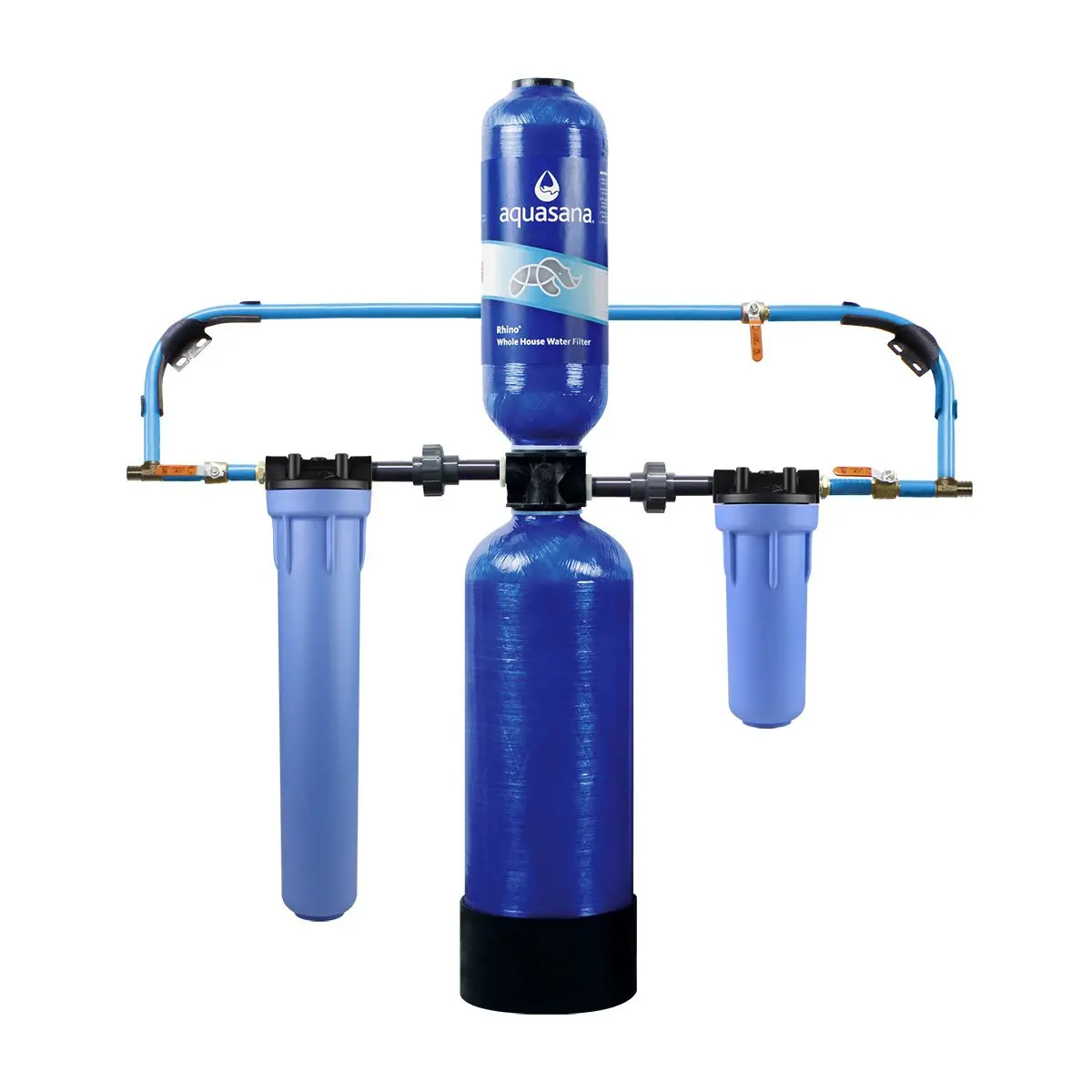 Aquasana Whole House Water Filter System - Carbon & KDF Home Water Filtration - Filters Sediment & 97% Of Chlorine - 1,000,000