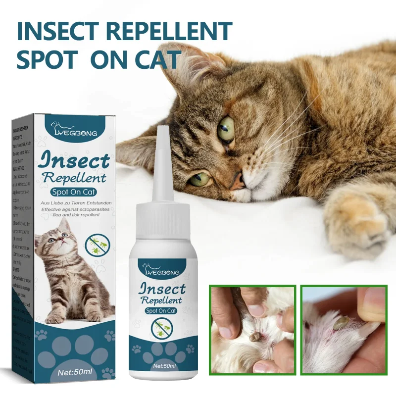 Anti-flea Tick Agent For Pets, Insect Repellent For Cats And Dogs Skin Cleaning Lice And Tick Drops In Vitro Pet Supplies