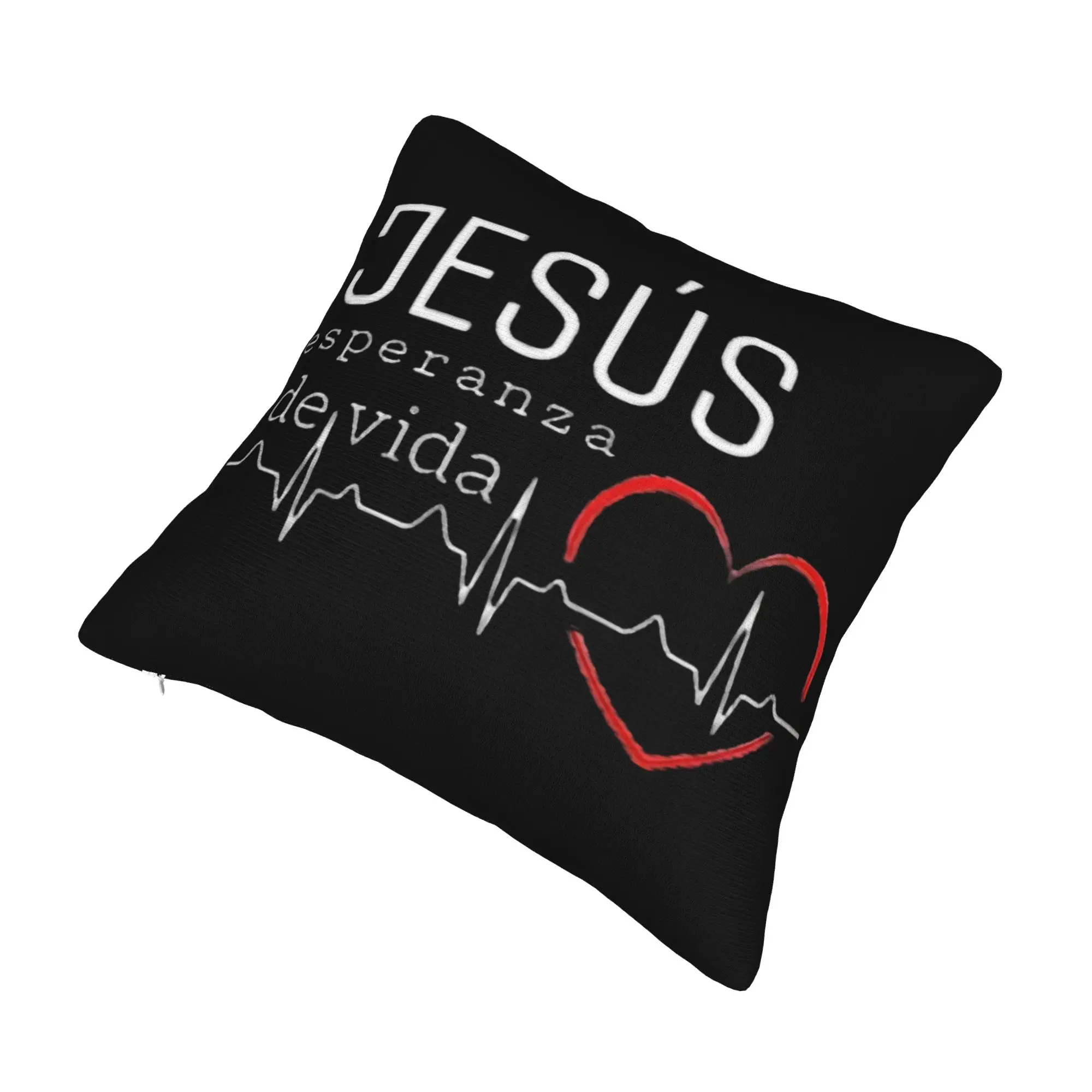 Jesus Esperanza Devida Spanish  Pillow Cover Printed Cushion Cover Decoration  Throw Pillow Case Cover Living Room Multi-Size