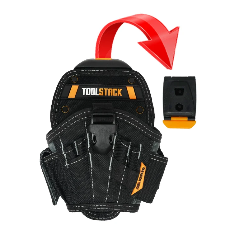 TOOLSTACK كبير الحفر الحافظة الحقيبة بت الحقيبة ل أداة حزام اليد الحفر الكهربائية حقيبة بحزام المحمولة الخصر أداة حقيبة تخزين أدوات #1