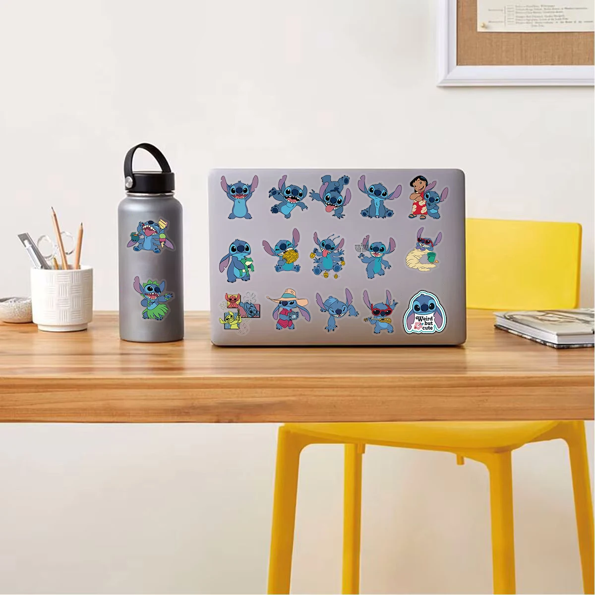 62/124 قطعة ديزني غرزة ملصق شفاف صورة فنية كمبيوتر محمول سكيت القرطاسية سكيت مقاوم للماء غرفة ملصقات ديكور لتزيين الغرف  #3