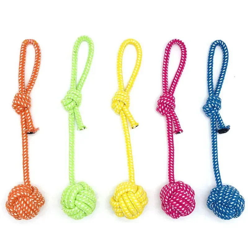 Durable Braid Rope Ball Cotton Pet Dog Pull Molar Toy Tooth Cleaning Training Play Tool Household Pet Supplies