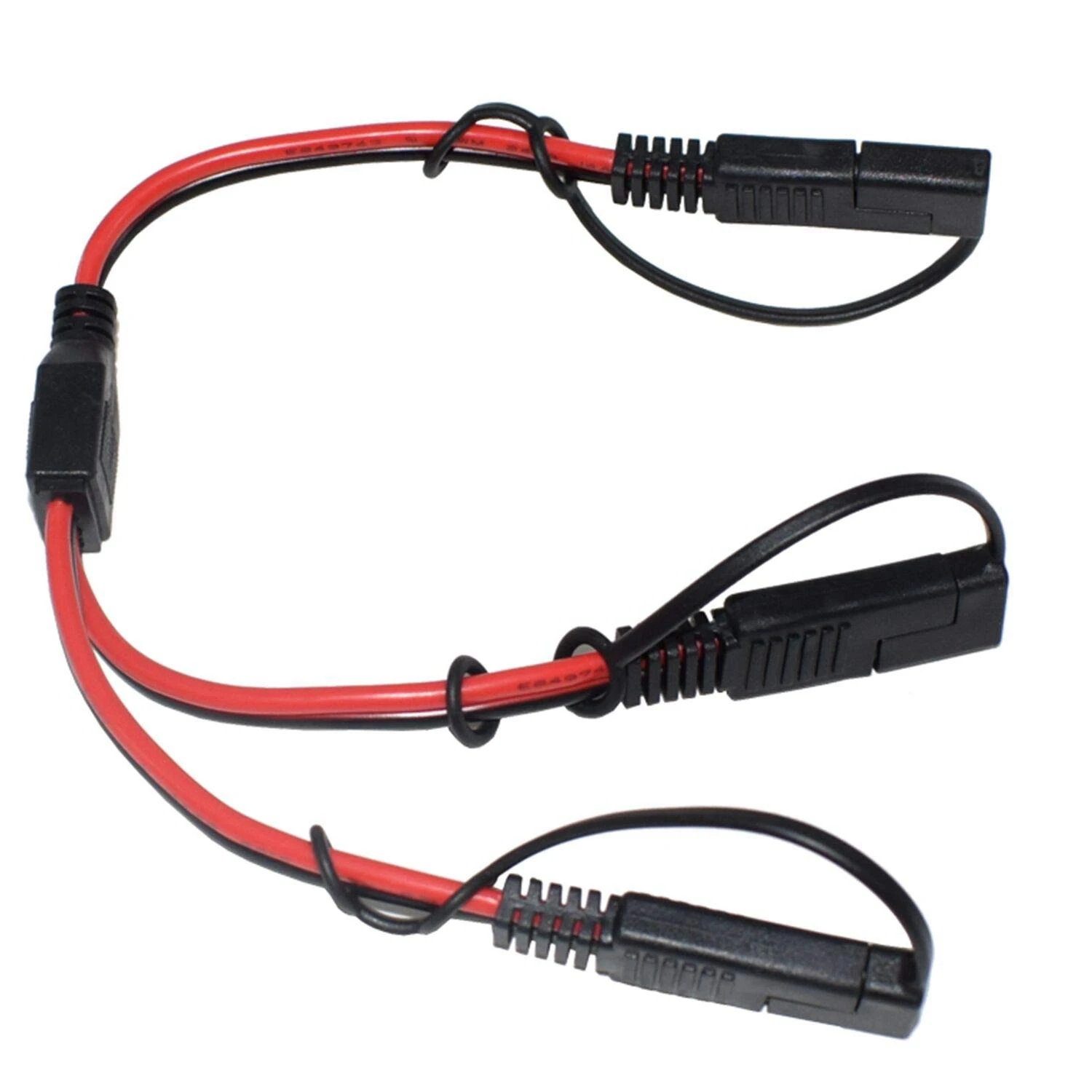 SAE Splitter Adapter 14AWG SAE DC Power Automotive Connector Cable Y Splitter 1 to 2 SAE Extension Cable with Cover