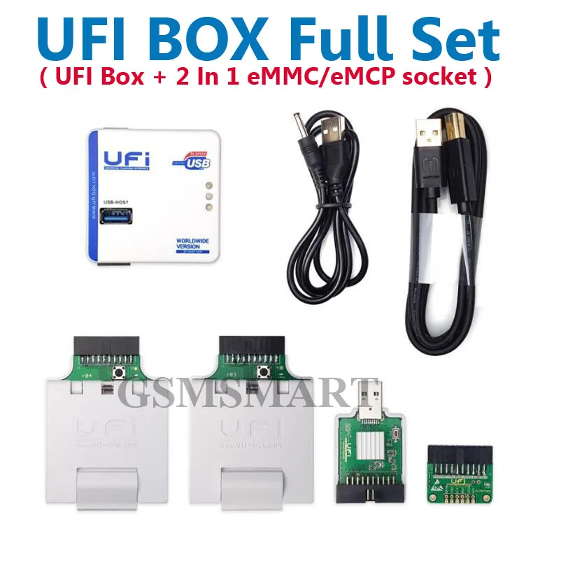 2023 original UFI Box full set / Ufi Box + EMMC SOCKET Support FBGA 153/169/162/186/221/254 ful EMMC Service Tool