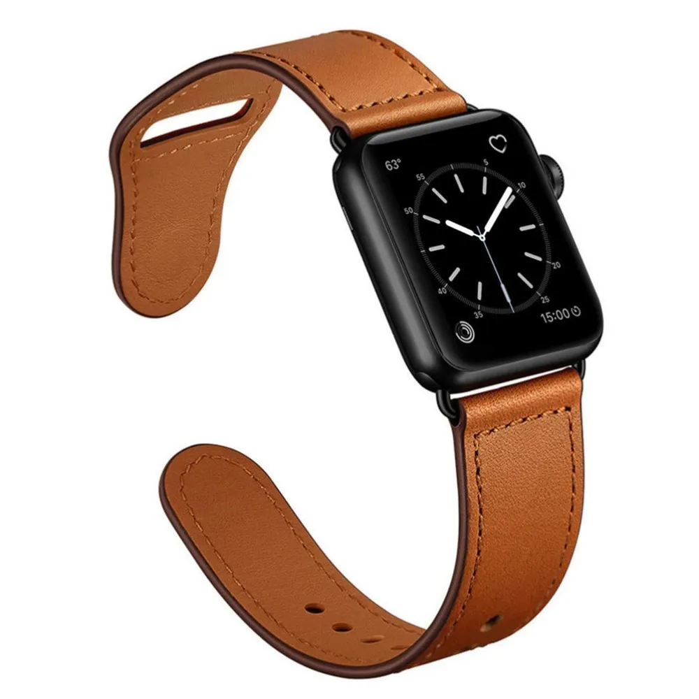 สายหนังสำหรับสายคาด Apple Watch 44มม./40มม. 42มม./38มม. สายนาฬิกาแบบหน้าปัด iWatch Apple Watch 5 4 3 SE 6