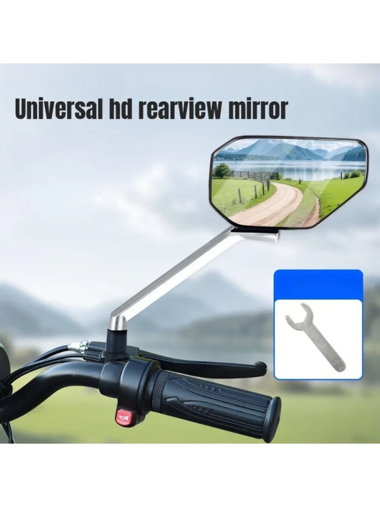 AliExpress 2Pcs/Pair Motorcycle Rearview Mirror Scooter E-Bike Rear View Mirrors Back Side Convex Mirror 8mm  Carbon Fiber Universial