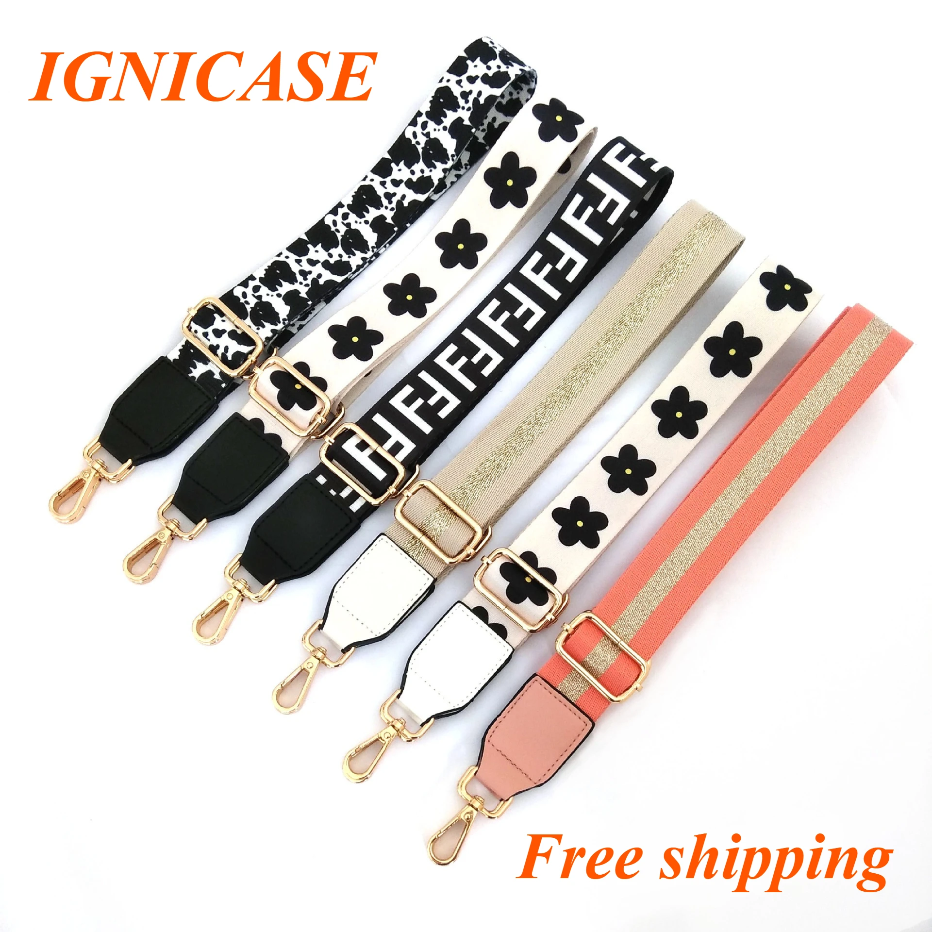 IGNICASE New Canvas Bag Strap Accessories Can Be Replaced By Adjustable Extended Version To Reduce The Burden Messenger Strap