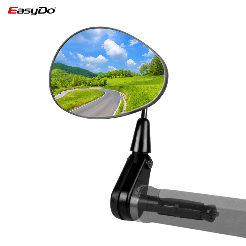 EasyDo-espejo retrovisor para manillar de bicicleta, Reflector de visión trasera ajustable con rotación de 360 grados, anticaída, accesorios para