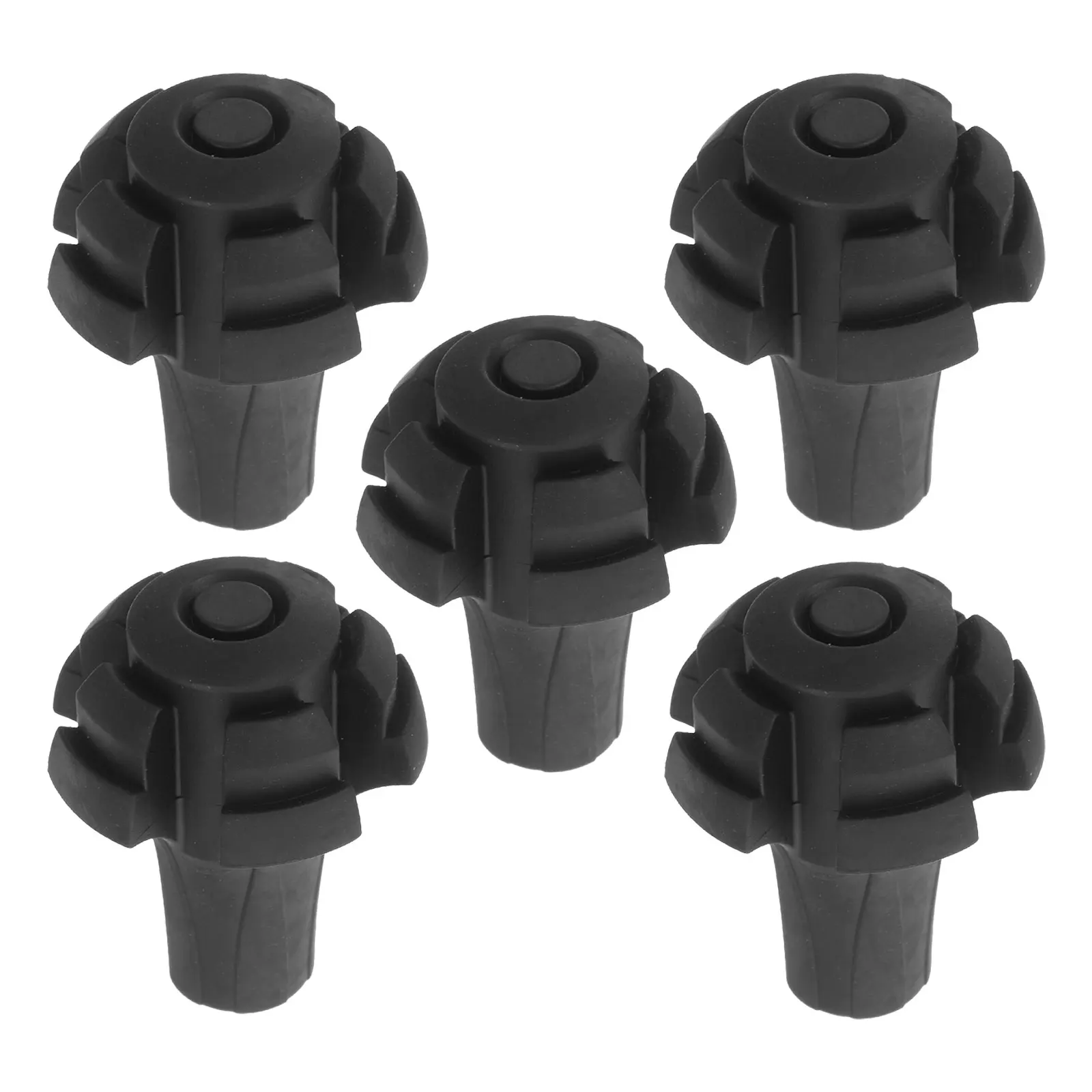 

5Pcs Trekking Pole Tips Protectors Replacement 11Mm Hole PVC Anti Slip Feet for Walking Sticks Hiking Gear Accessories