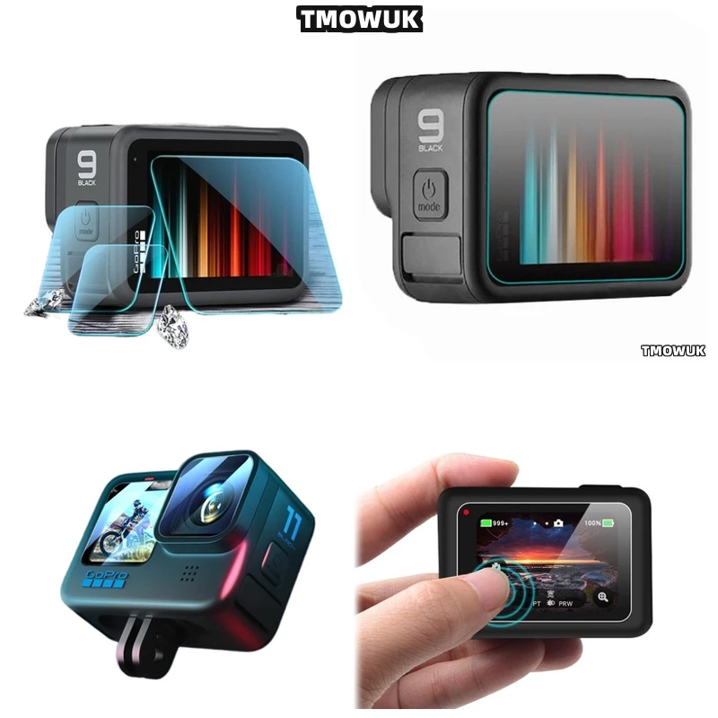 

For GoPro Hero12 11 10 9 HD 9H Tempered Glass Lens Protector Anti-Scratch Screen Guard Front Back Cover