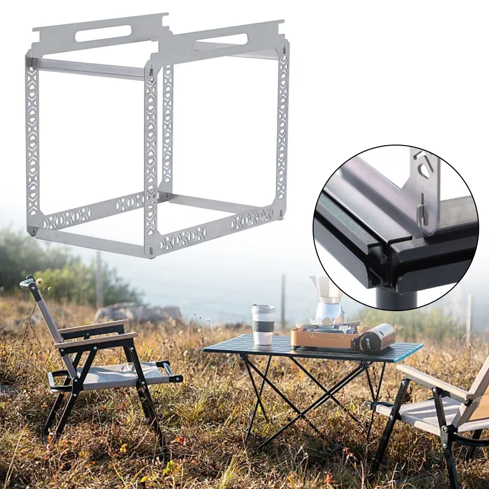 

Outdoor Camping Table Up And Down Hanging Rackstainless Steel Rack Hanging Rack Steel Outdoor Camping Accessories Practical