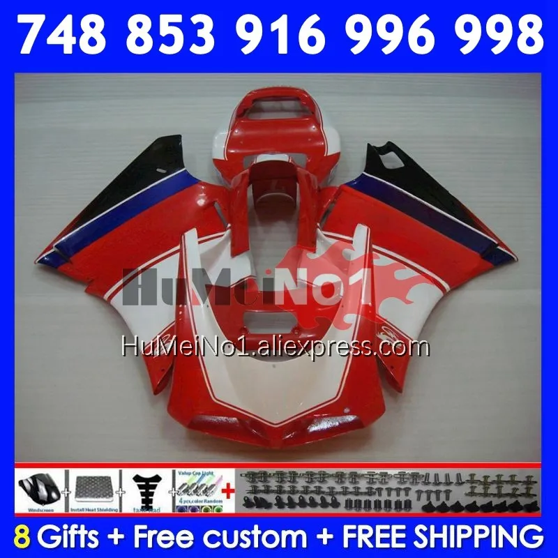 Injection red glossy Kit For DUCATI 748 853 916 996 998 S R 94 95 96 97 98 326No.15 748S 998R 996R 1999 2000 2001 2002 Fairing