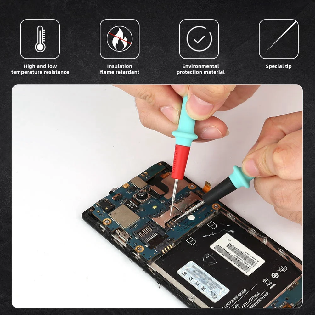 【STABLE QUALITY】Multimeter Test Leads Silicone Line 1000V 20A Needle-Tip Probe Tester Multimeter Cable