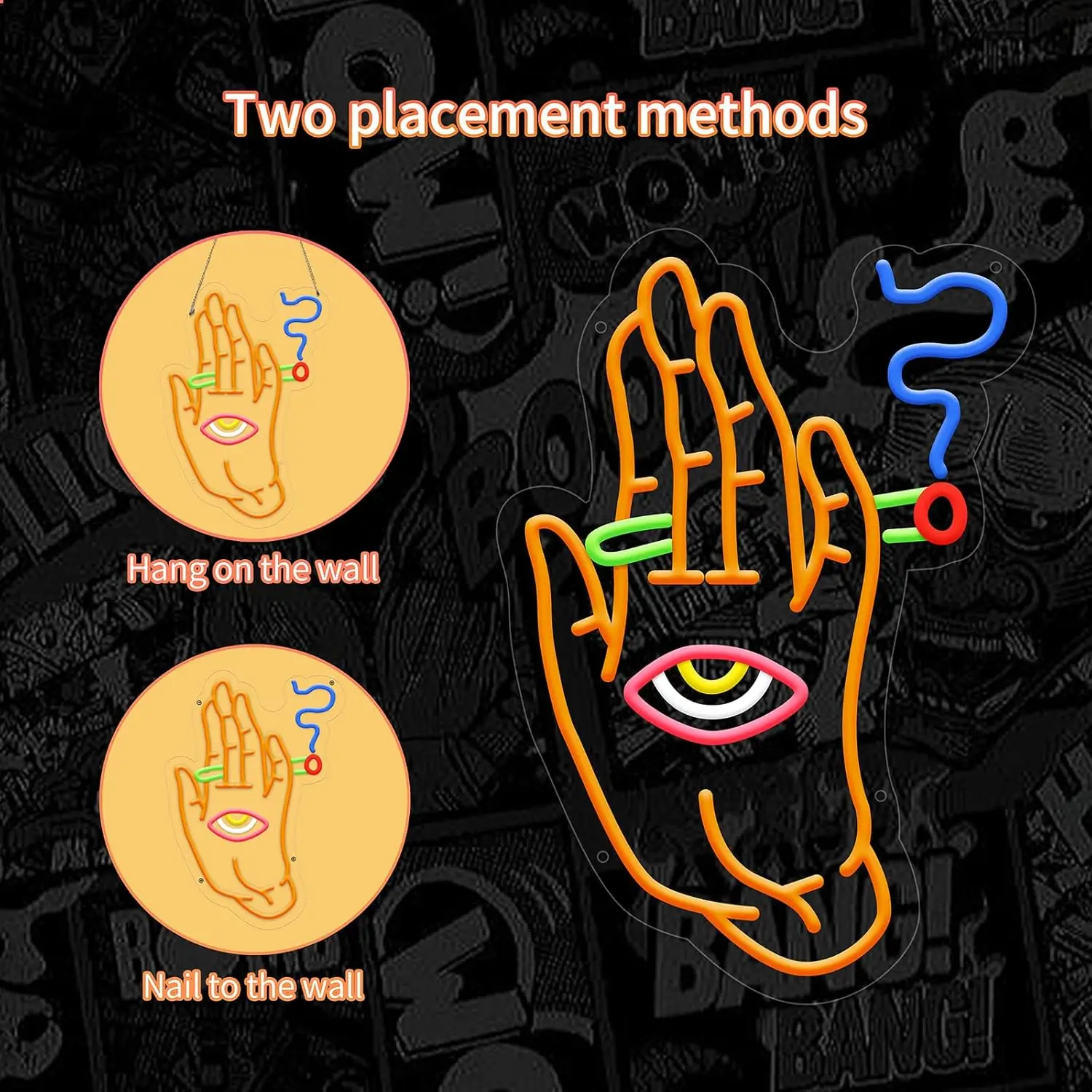 علامات يد نيون عين الشر ، علامة إضاءة ليد ، غرفة نوم ، غرفة ألعاب ، بار ، حانة ، مقاهي ، حفلة ، ديكور منزلي ، إضاءة ليلية ، هدية