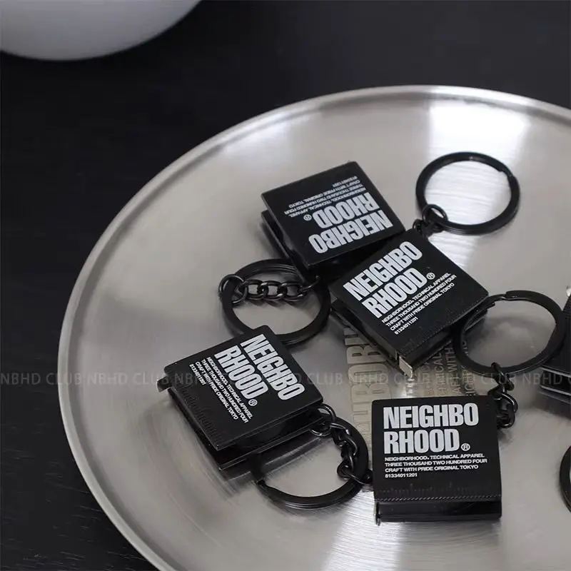 NEIGHBORHOOD Square Steel Keychain Ruler Measuring Tape Creative Gift