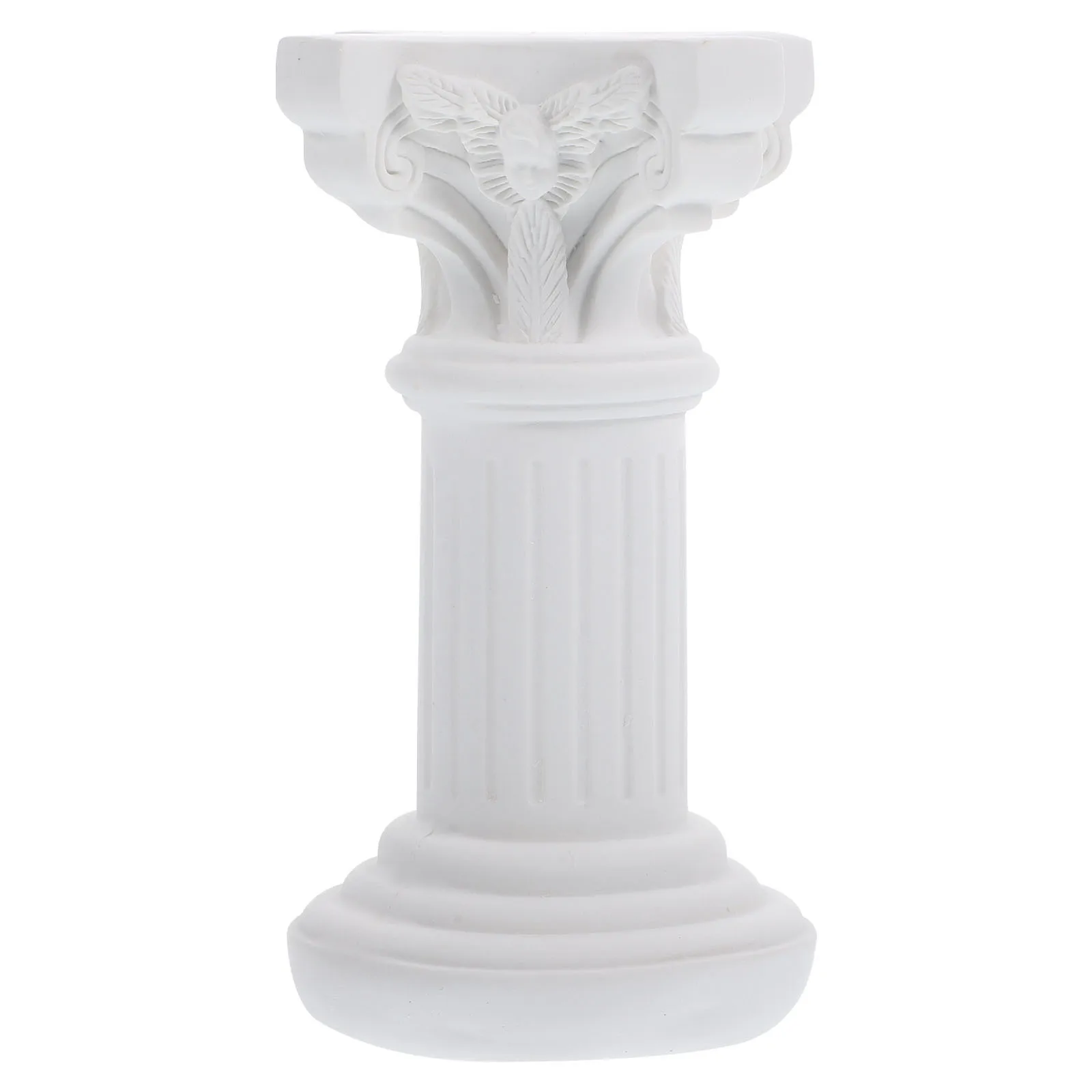 

Resin Roman Pillar Candleholder Small Cylindrical Pillar Ornament for Window Display Mini Landscape Layout Prop