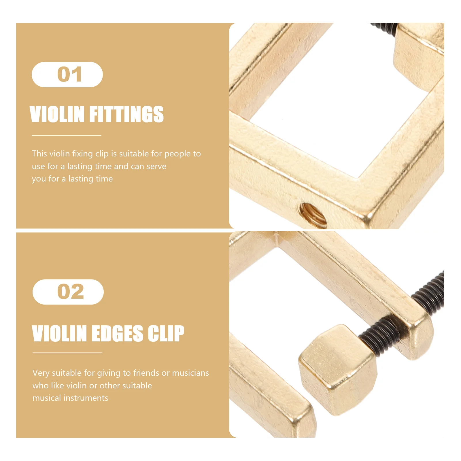 

Violin Edges Clamp Repair Cracks Adjustable Length Fixing Clip Practical Violin Repair Tool Durable Luthier Accessory