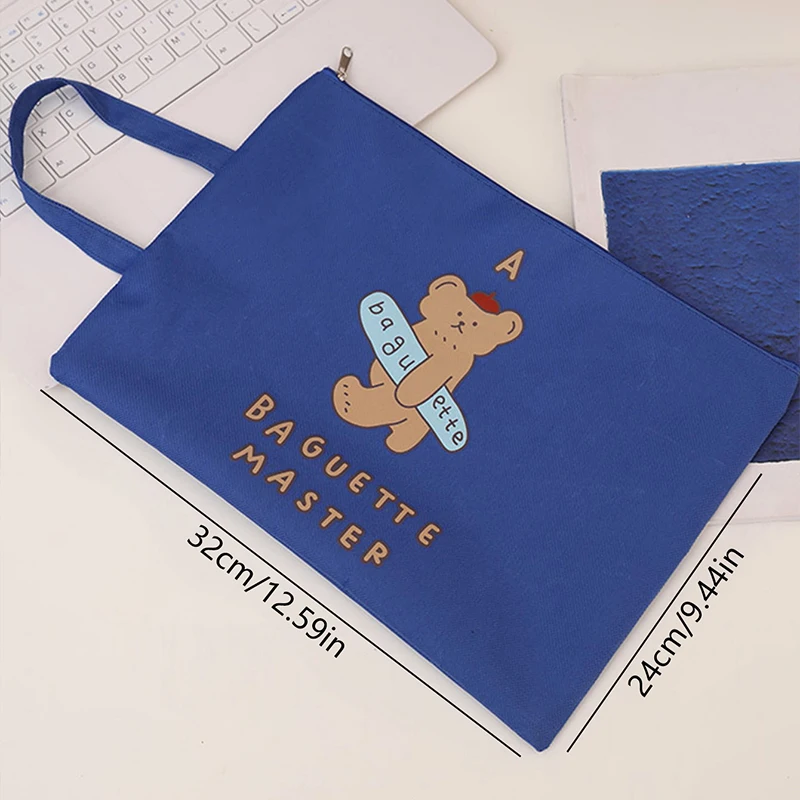 1 قطعة لطيف الكرتون الحيوان سستة حقيبة مستندات Kawaii طالب أكسفورد تخزين ملابس حقيبة لوازم Escolar المحمولة ملف Papelaria #6