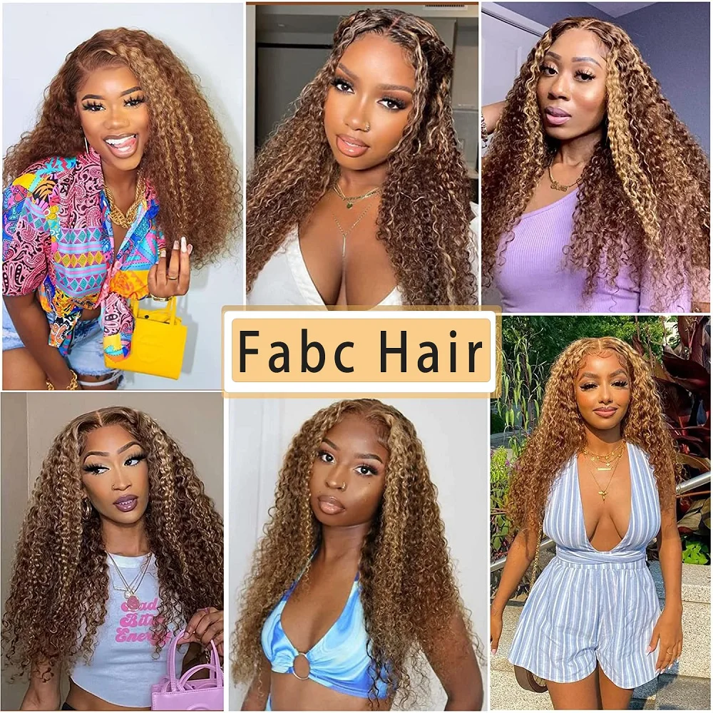 Ombre Hair Extensions Clip In 3C 4A P4 27 Kinky Curly Clip Ins Human Hair Seamless Clip In Hair Extension Colored For Women 7PCS