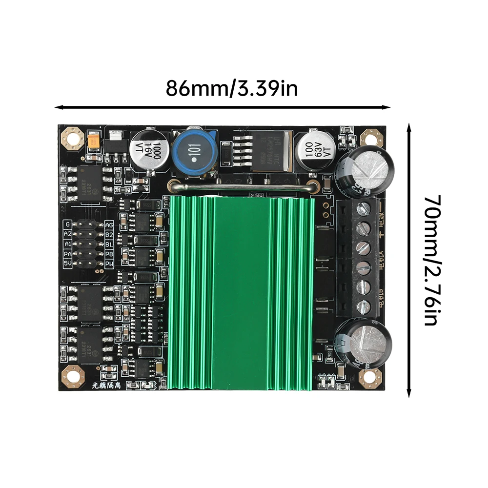 DC9V-30V 12-48V 60A 100A Dual Channel PWM DC Motor Drive Modul Board High Power H-brücke Optokoppler Isolation Motor Drive