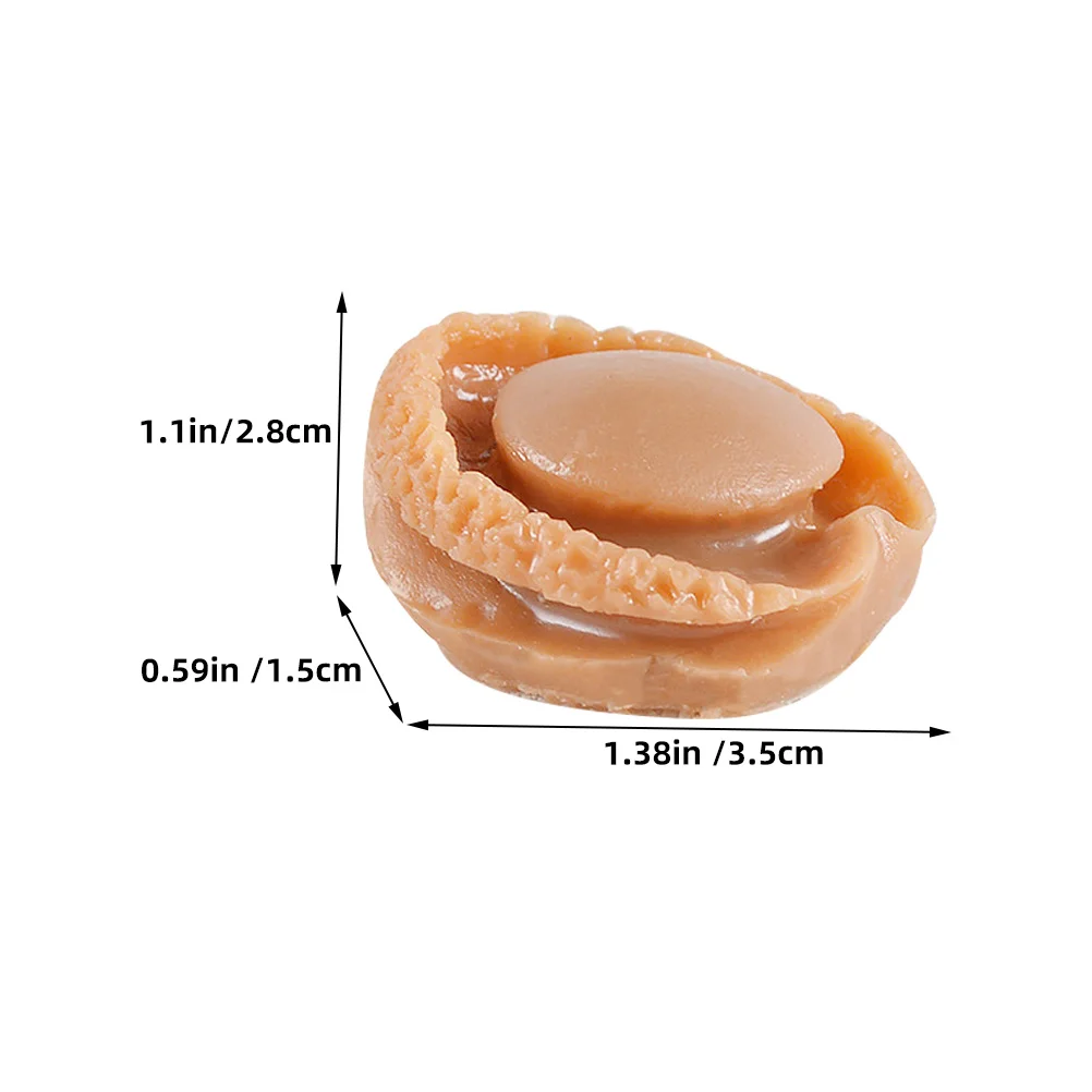 4 stks Mini Abalone Voedsel Realistisch Plastic Speelvoedsel Voor Diy Craft Hars Ornament Huis Decor Mini Keuken Scène