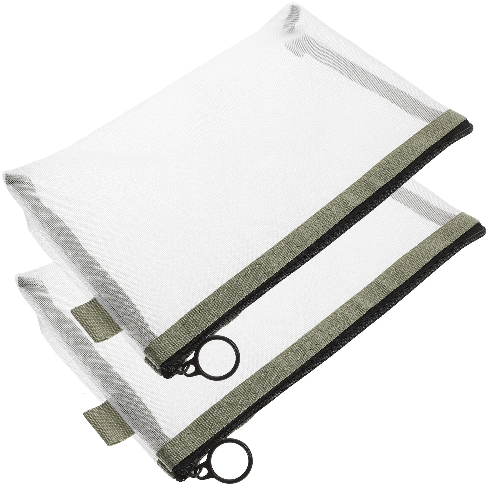 กระเป๋าจัดระเบียบเครื่องสำอาง 2 ชิ้น กระเป๋าตาข่ายไนลอน กระเป๋าใส่อุปกรณ์อาบน้ำแบบพกพาขนาดเล็ก สำหรับใส่ลิปสติก แปรงสีฟัน ใช้ในชีวิตประจำวัน