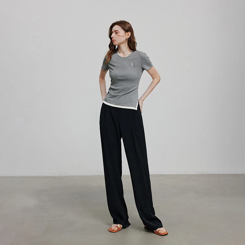 TOYOUTH Pantaloni casual da donna 2025 Nuovi pantaloni lunghi estivi 8527011