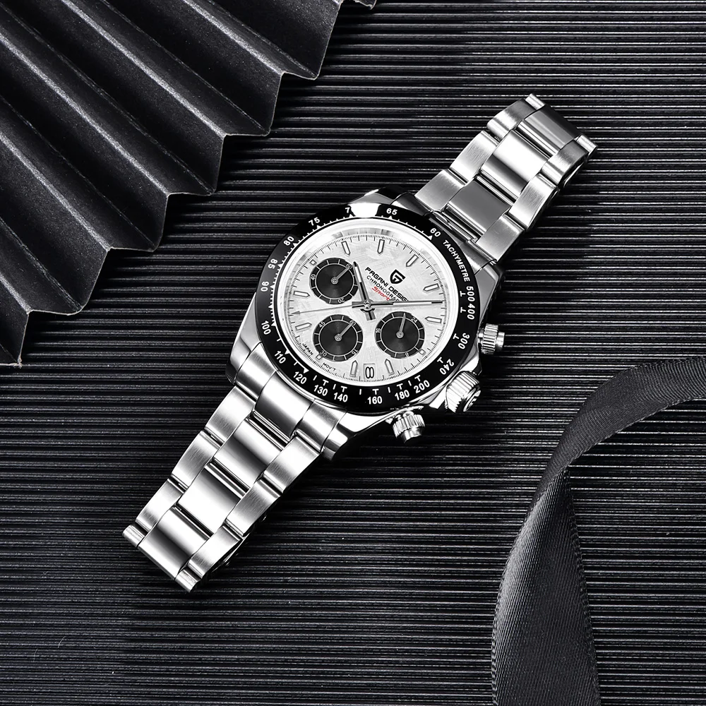2025 باجاني ساعة بتصميم ساعة كوارتز رجالية الياقوت الفاخرة كرونوغراف الفولاذ المقاوم للصدأ مقاوم للماء ساعة رجالية Relogio Masculino #3