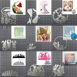 Animal rabbits Metal cutting Dies DIY Scrapbooking Album Paper Card decoration Embossing Handicraft template mold