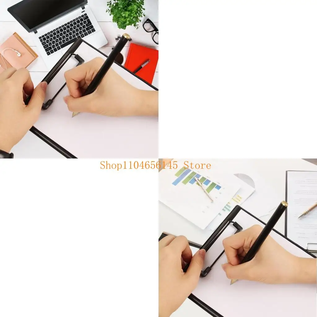 

5asd PU доска для письма с прочным металлическим зажимом для деловых встреч и офиса, школы, класса, кафе, ресторана