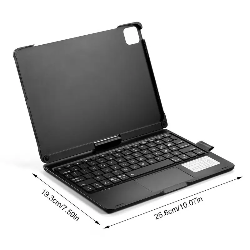 360 Degree Rotating Keyboard Tablet Backlit Wireless Keyboard Portable Rainbow Light Keypad Scratch Proof Tablet Protector