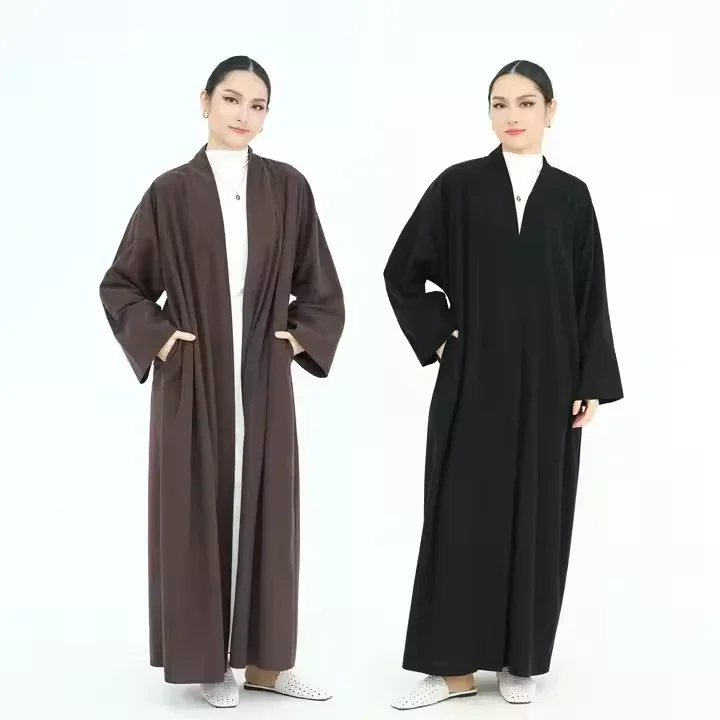 فستان مسلم نسائي كيمونو كارديجان دبي عباية مفتوحة قفطان تركيا رداء عربي ملابس إسلامية رمضان كيبيا قفطان ماروكين فام